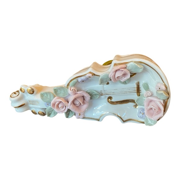 Lefton Other - Vintage porcelain violin figure by Lefton China hand painted in Japan.